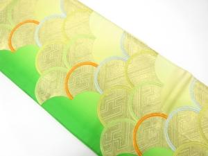 アンティーク　雲に青海波模様織り出し袋帯（材料）